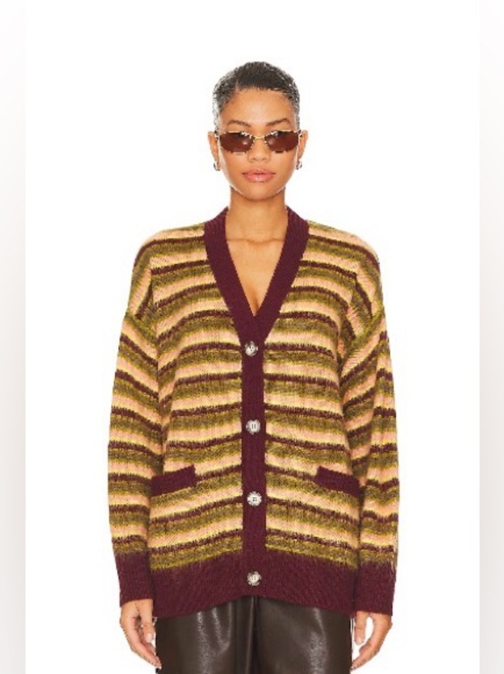 NWT Daydreamer Stripe Cardigan in Cherry Crush